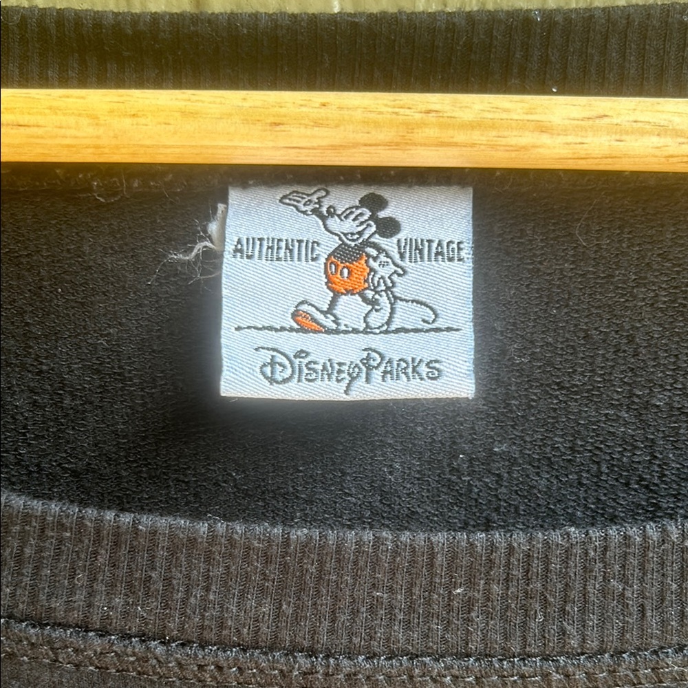 Authentic Vintage Retro Disney Parks Black Long Sleeve Sweatshirt XL - Picture 2 of 5